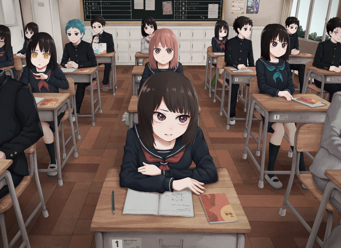 This is a pixiv picture whose title is ぼくらはみんな色違い.