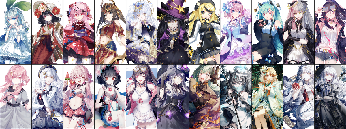 This is a pixiv picture whose title is 【2018~2022】崩壊学園2仕事絵まとめ.