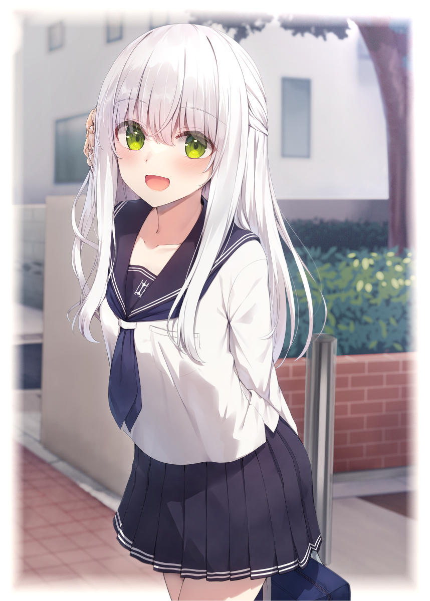This is a pixiv picture whose title is 通学路.