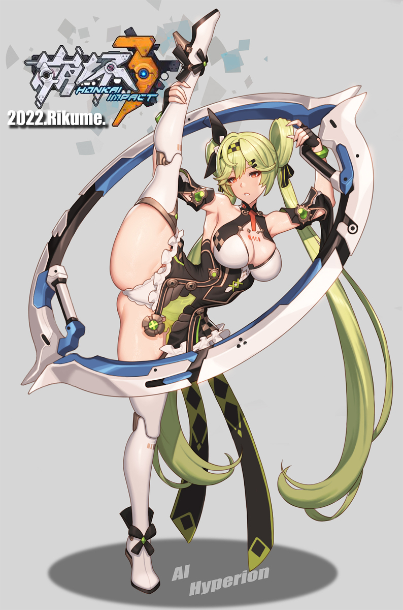 This is a pixiv picture whose title is AIちゃんだからI字バランス！.
