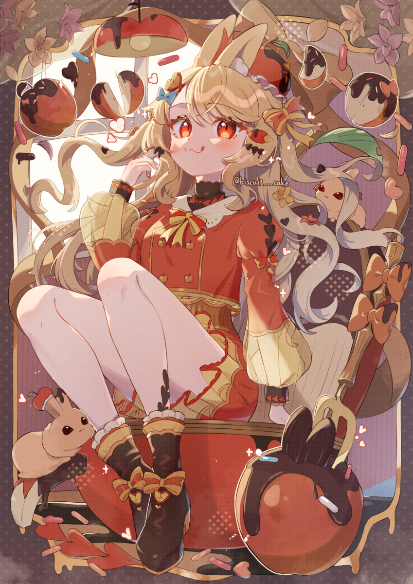 This is a pixiv picture whose title is 🍎×🍫.