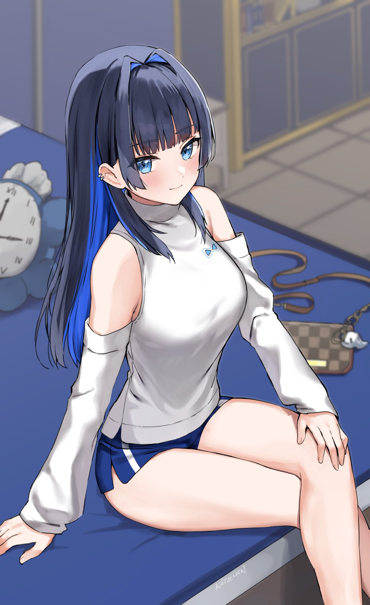 This is a pixiv picture whose title is Kronii.