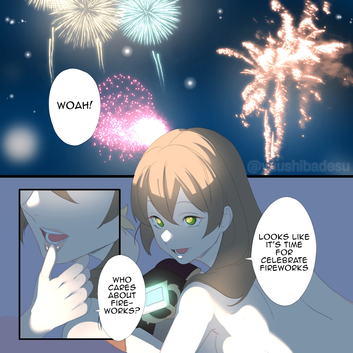 This is a pixiv picture whose title is Fireworks.