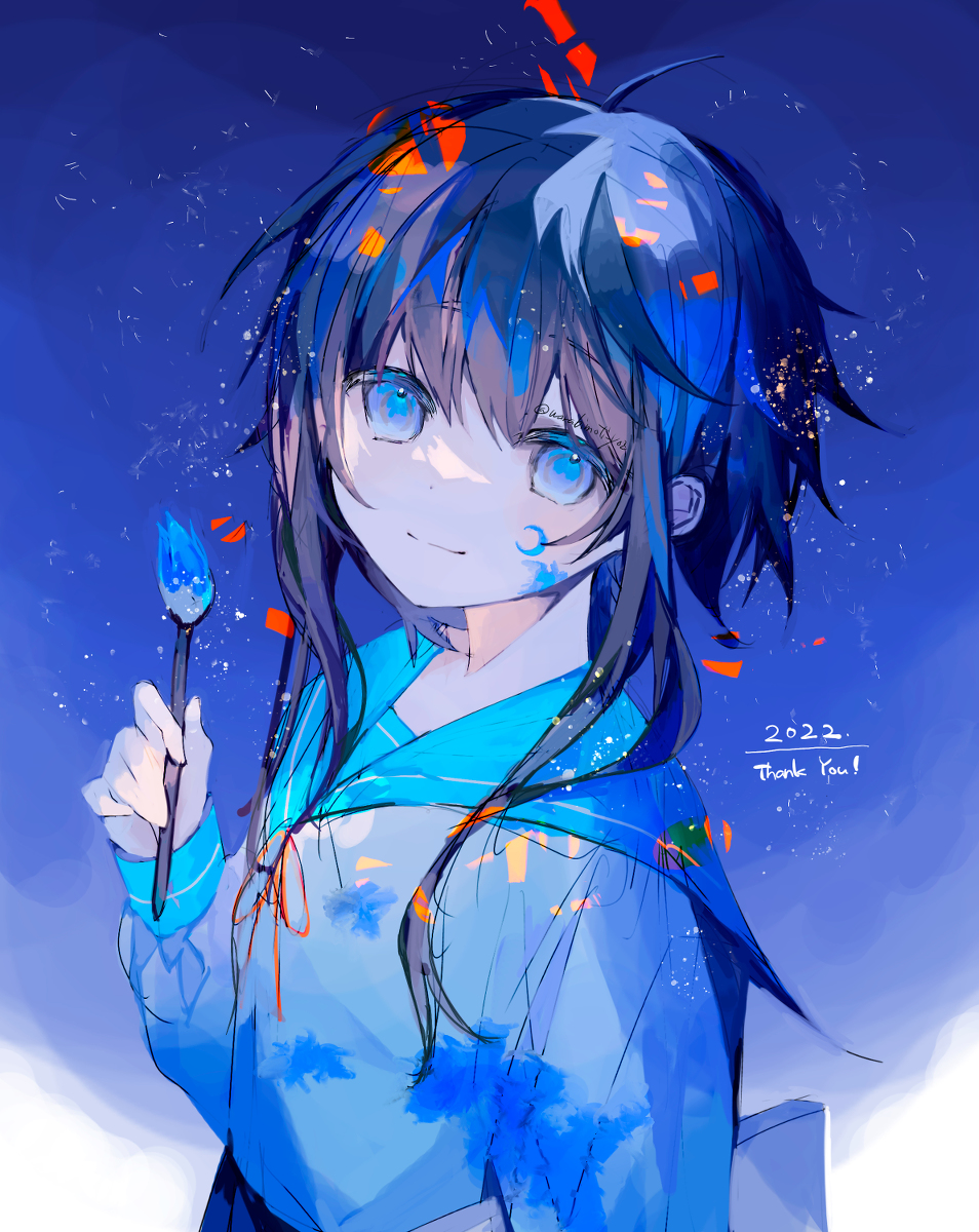 This is a pixiv picture whose title is 2022年描き納め.