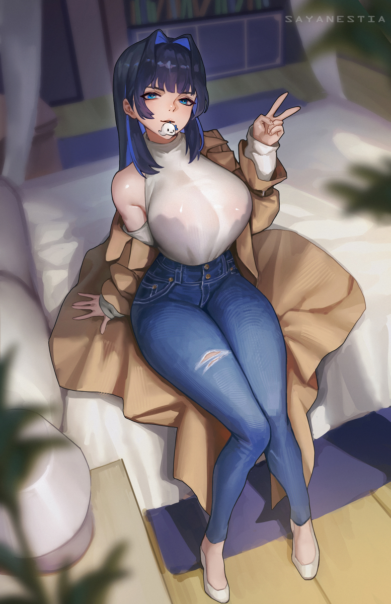 This is a pixiv picture whose title is Ouro Kronii : Hololive.