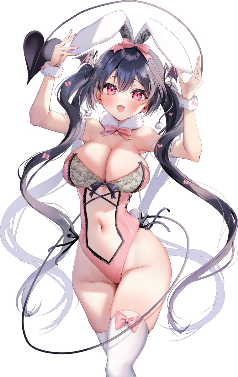 This is a pixiv picture whose title is 小悪魔バニー.