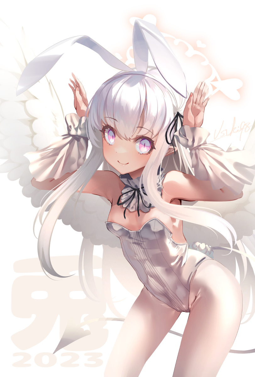 This is a pixiv picture whose title is 白バニー.