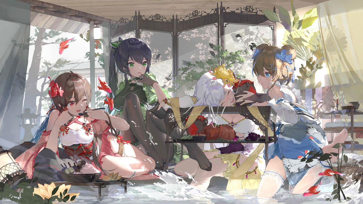 This is a pixiv picture whose title is 偷得浮生半日闲,人间至味是清欢.