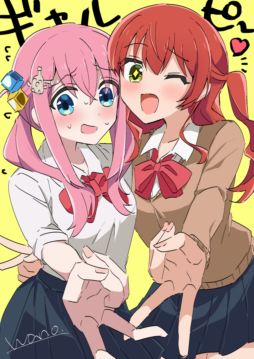 This is a pixiv picture whose title is 喜多ぼ喜多ギャルピ〜.