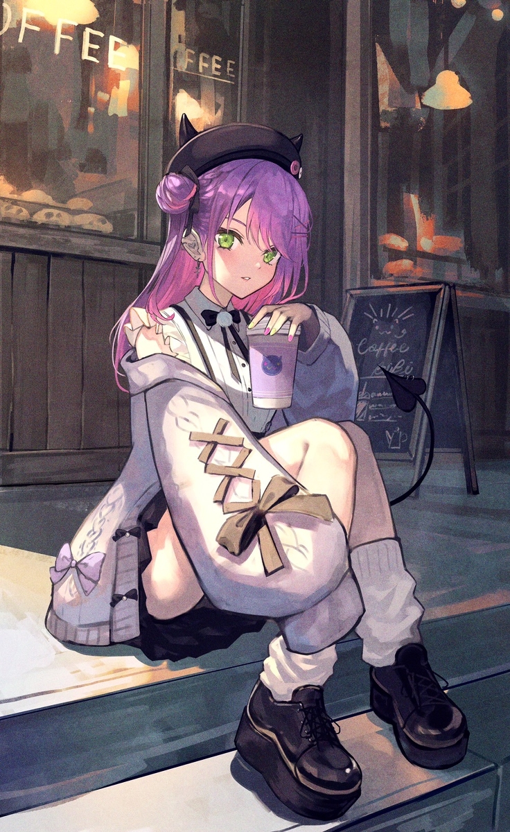 This is a pixiv picture whose title is coffee.