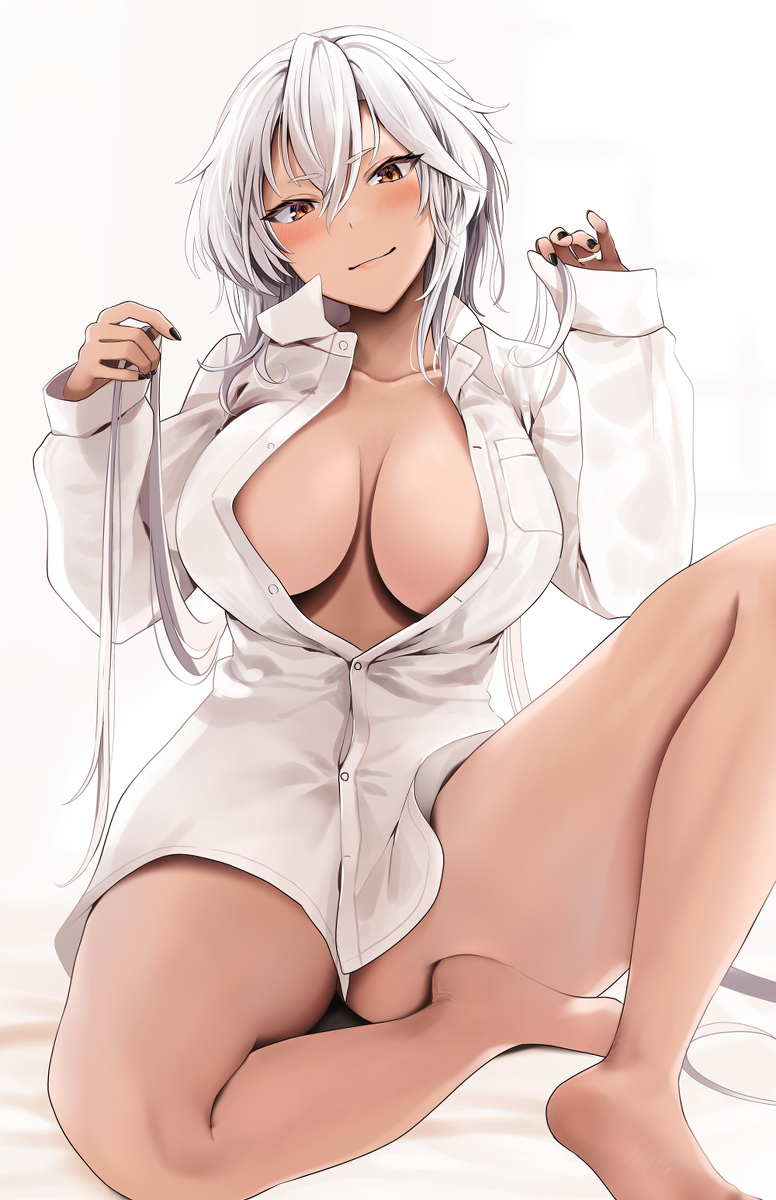 This is a pixiv picture whose title is 彼シャツ武蔵さん.