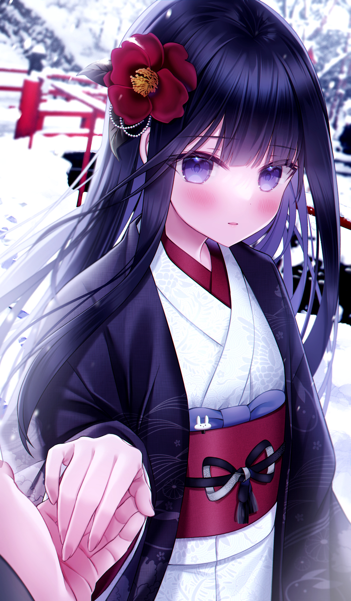 This is a pixiv picture whose title is 「………今年もよろしく」.