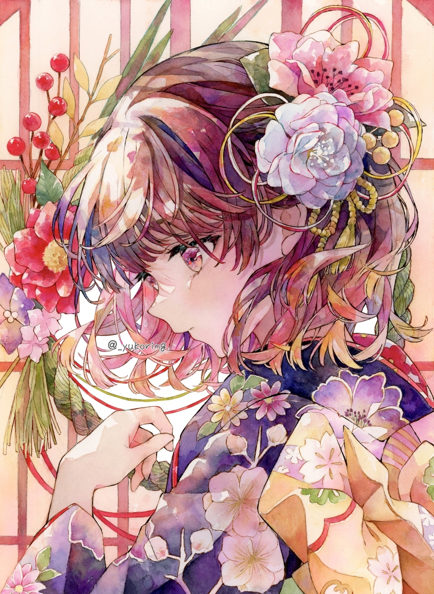 This is a pixiv picture whose title is 透明水彩＊新年2023.