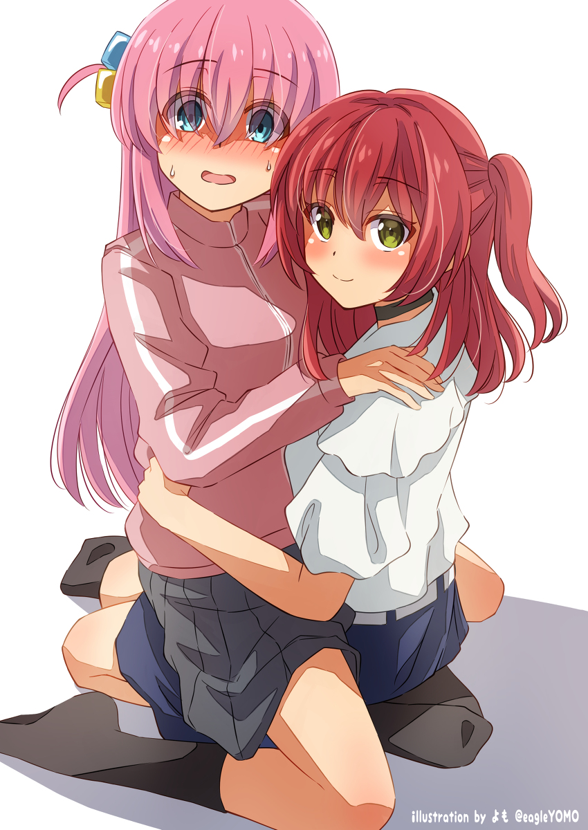 This is a pixiv picture whose title is お姉ちゃーん！キタちゃんきてるのー？ガラッ（ぼっち・ざ・ろっく）.