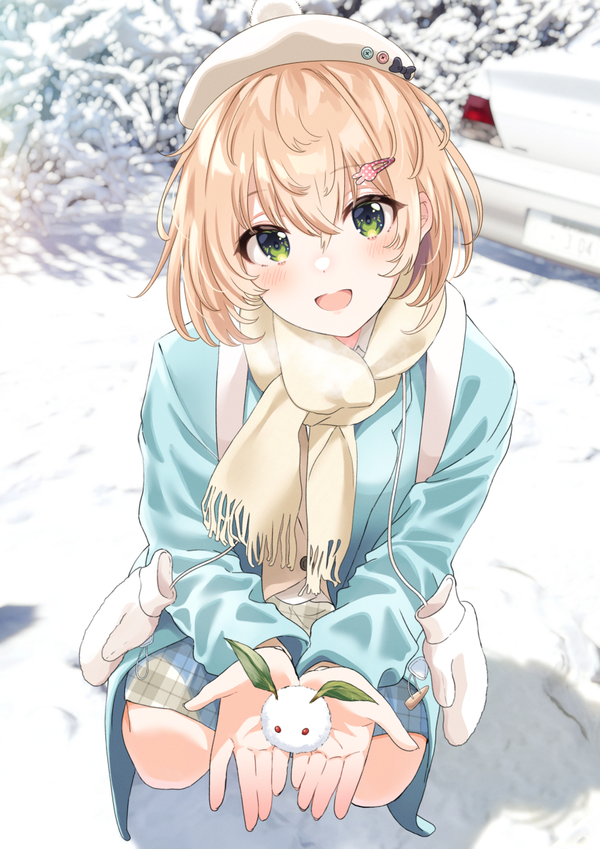 This is a pixiv picture whose title is 「ねっ。みてみて♪🐇」.