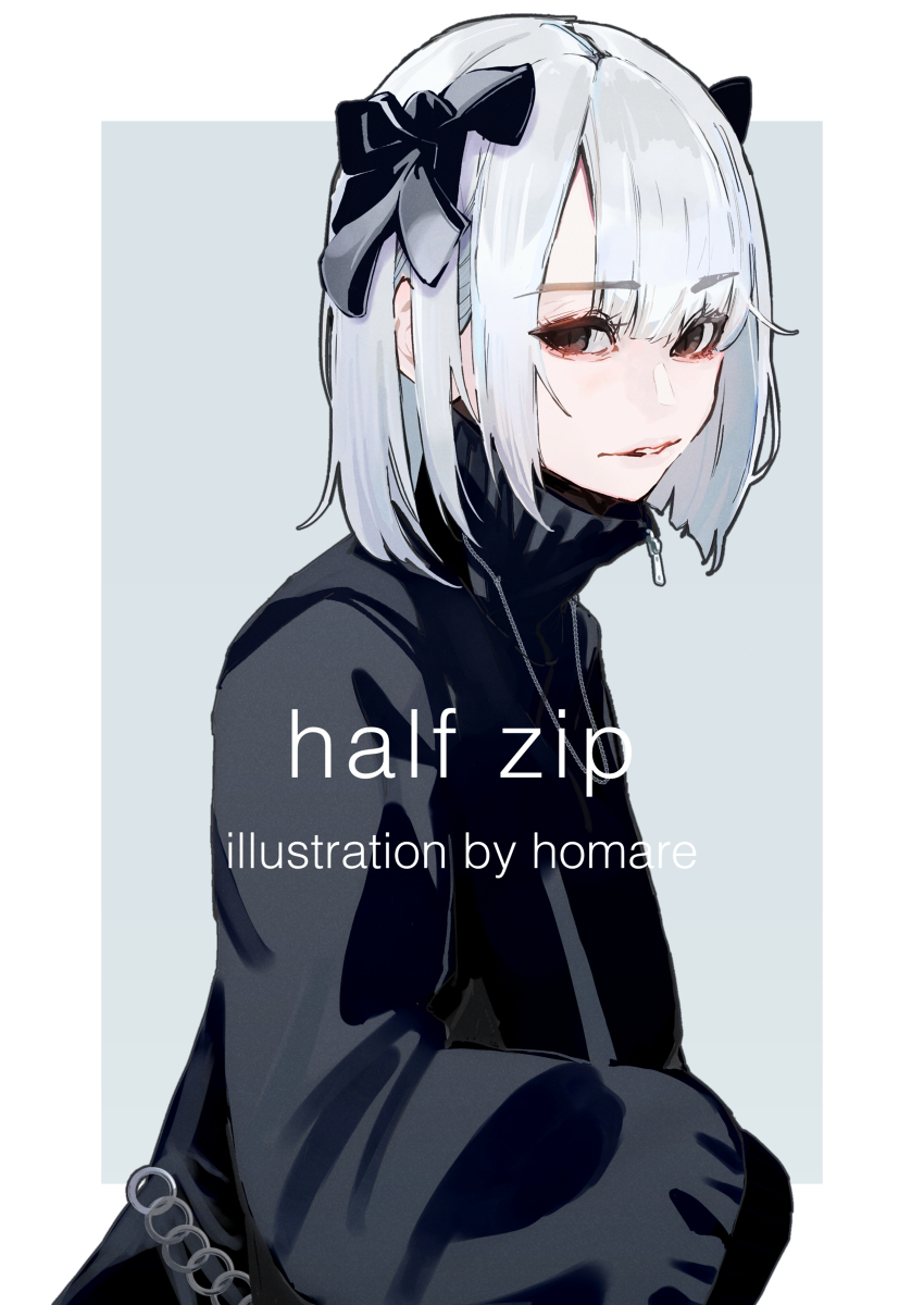 This is a pixiv picture whose title is half zip.