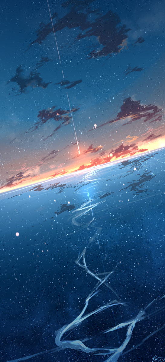 This is a pixiv picture whose title is 界線.
