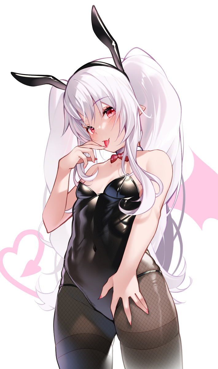 This is a pixiv picture whose title is 🐰👿.