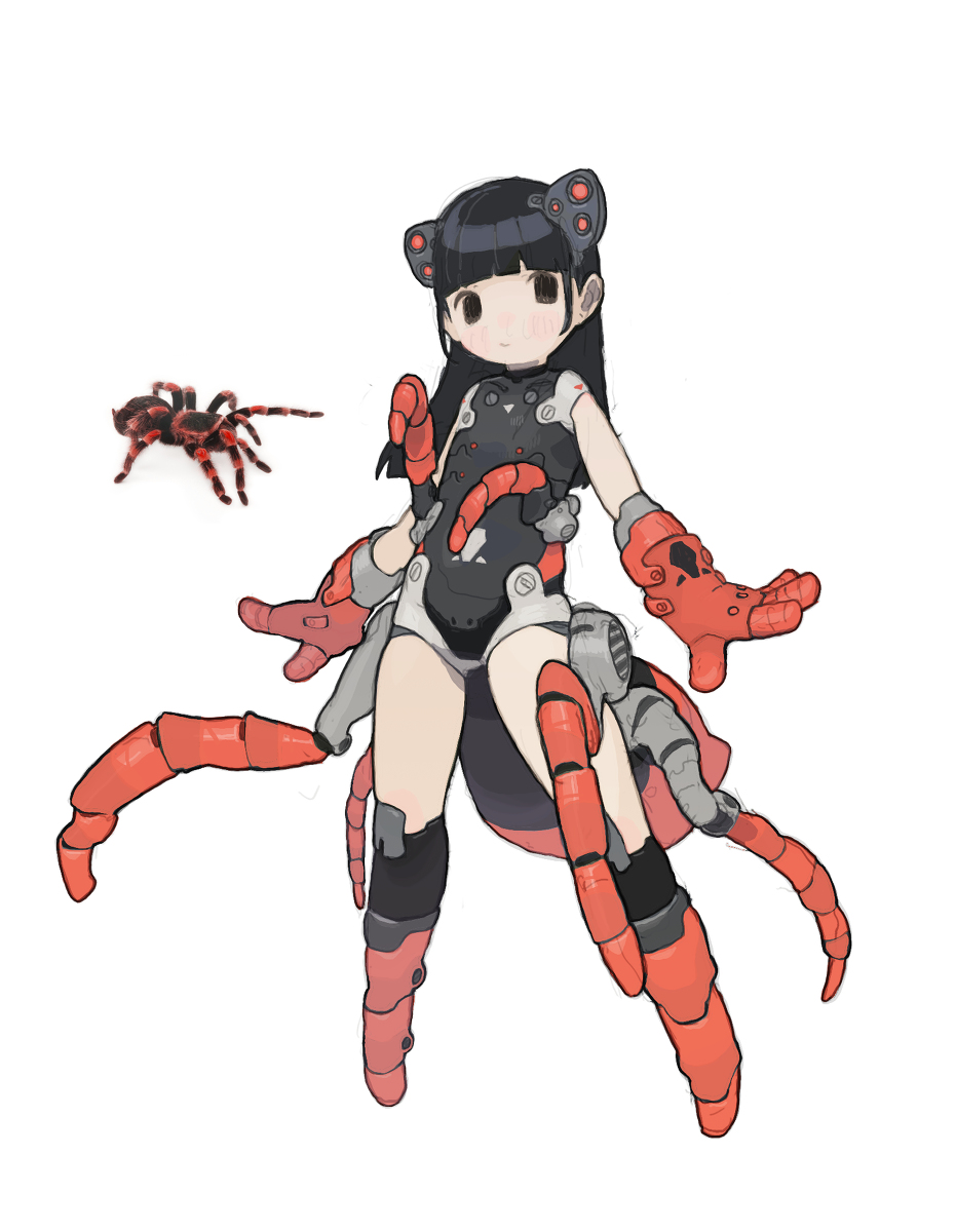 This is a pixiv picture whose title is Spider mech girl.