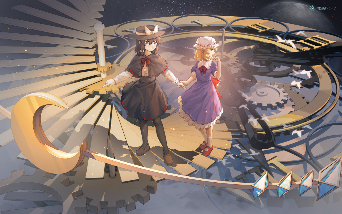 This is a pixiv picture whose title is 这里是世界的顶点.