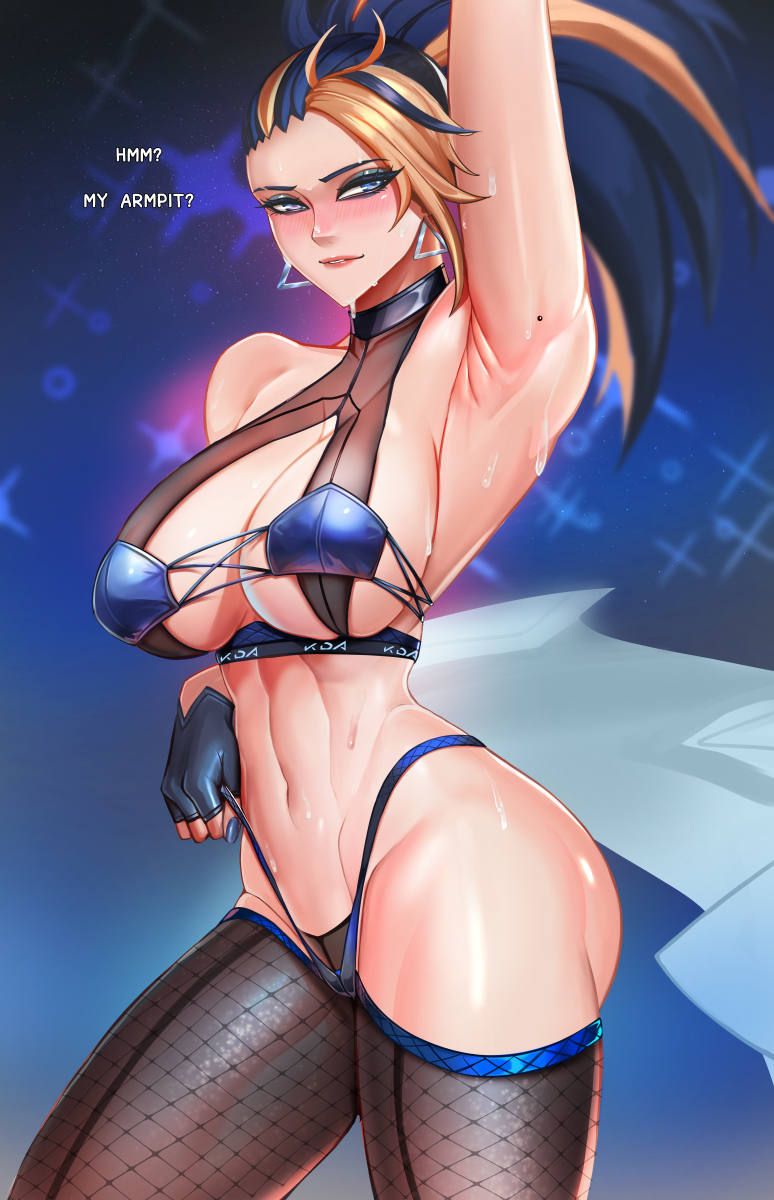 This is a pixiv picture whose title is AKALI Gymwear&Armpit.