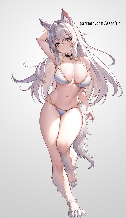 This is a pixiv picture whose title is Wolf girl.