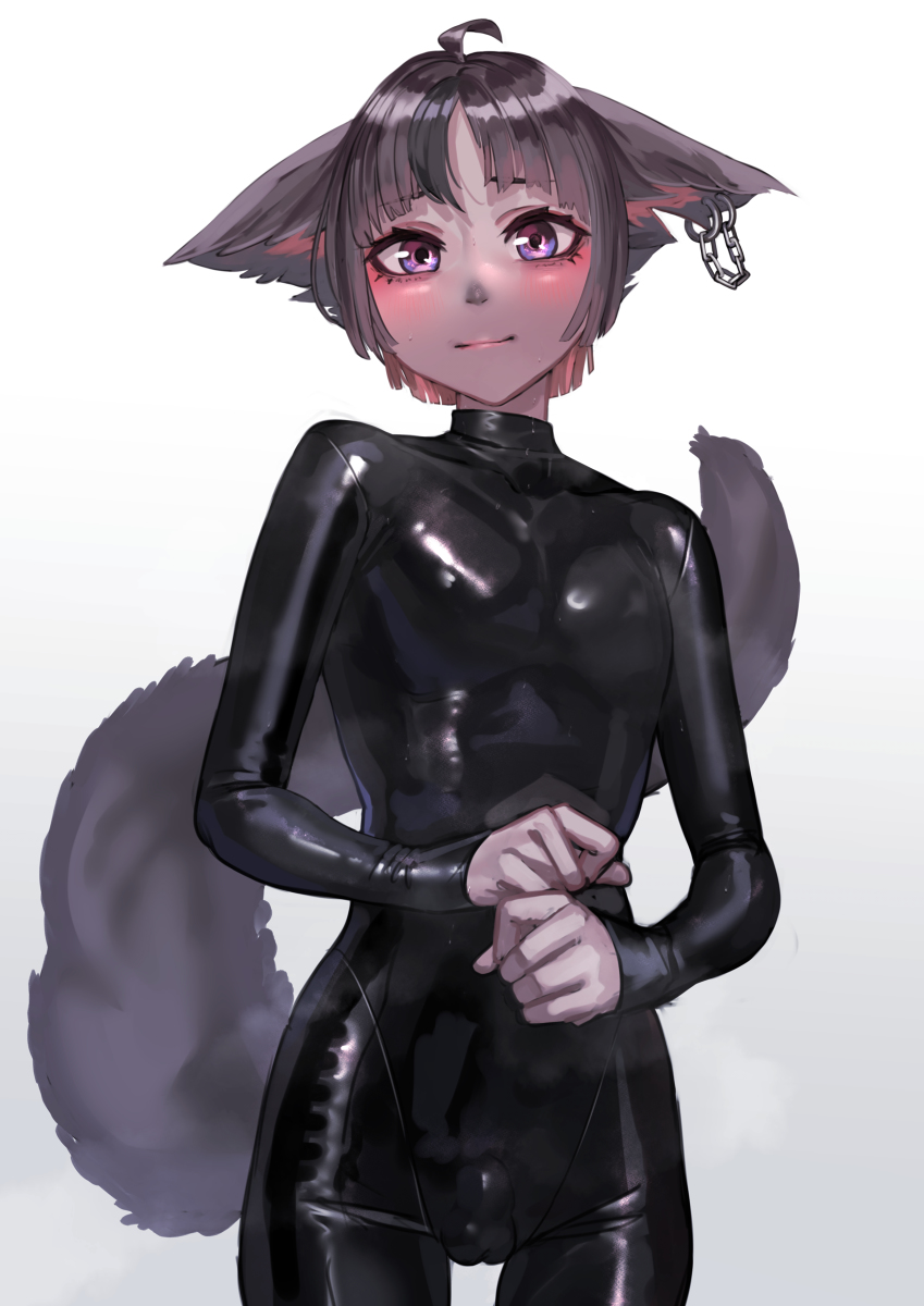 This is a pixiv picture whose title is 嫌な顔するけどなんでも言うこと聞いてくれそうな獣人ちゃんくん.