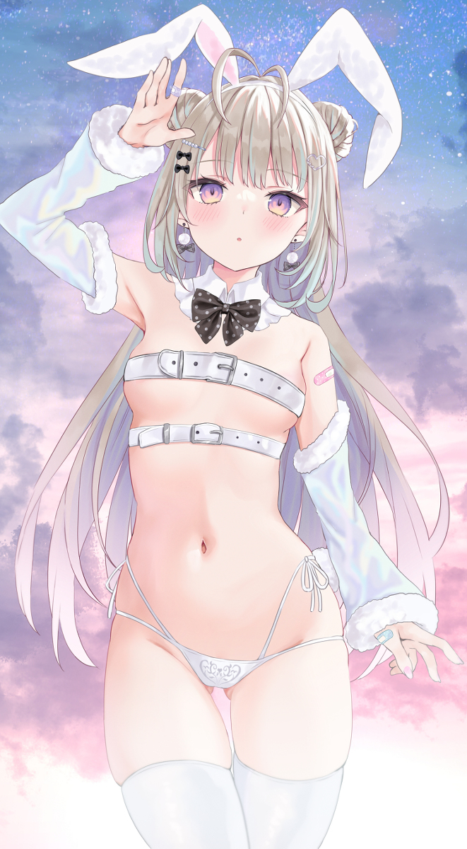This is a pixiv picture whose title is 🐰💕.