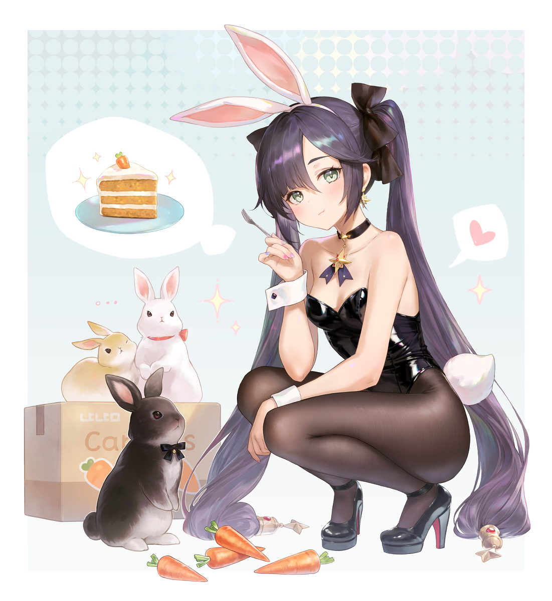 This is a pixiv picture whose title is bunny mona.