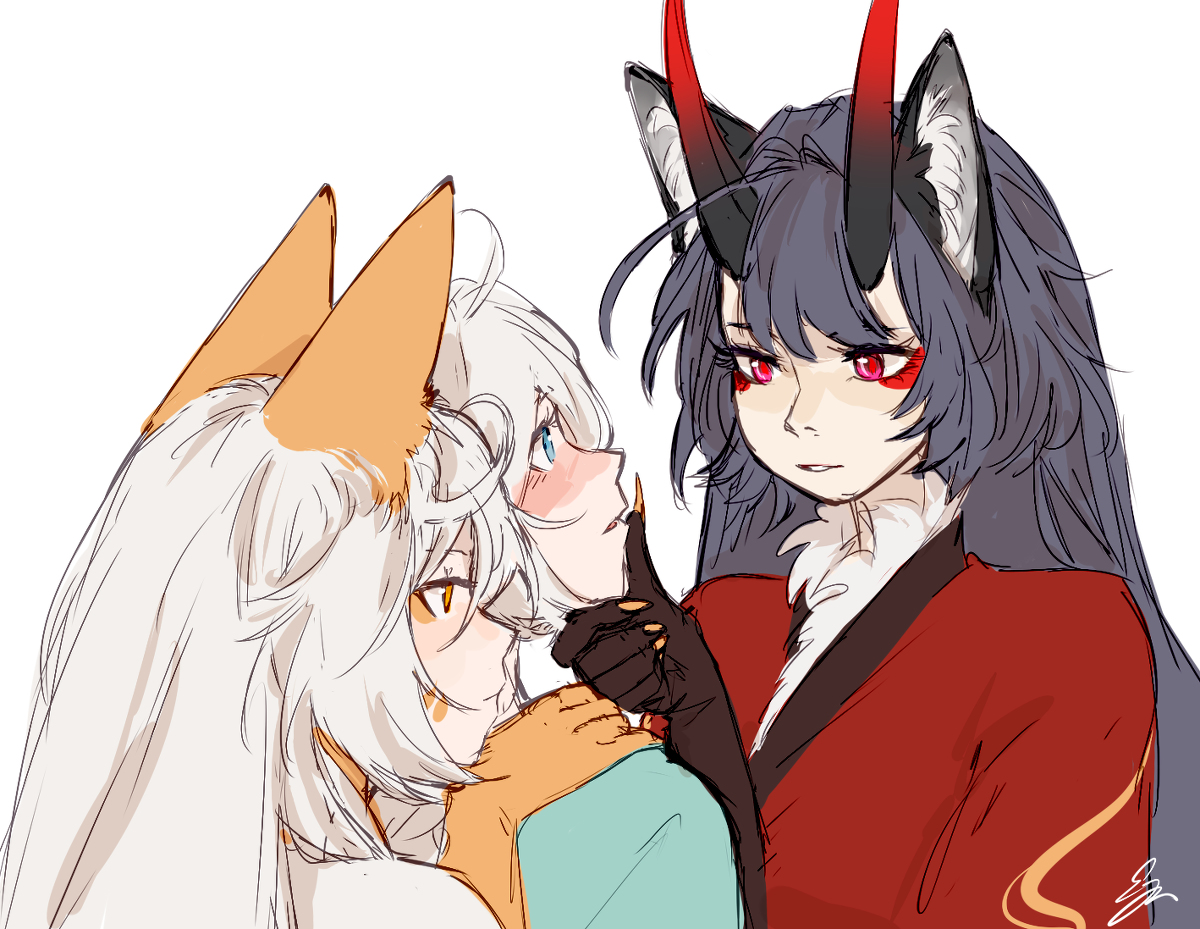 This is a pixiv picture whose title is a guest in kitsune shrine.
