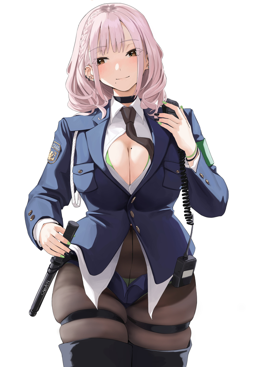 This is a pixiv picture whose title is 服装不良の警察さん2.