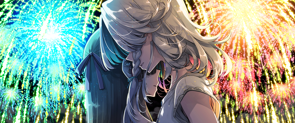 This is a pixiv picture whose title is 花火.