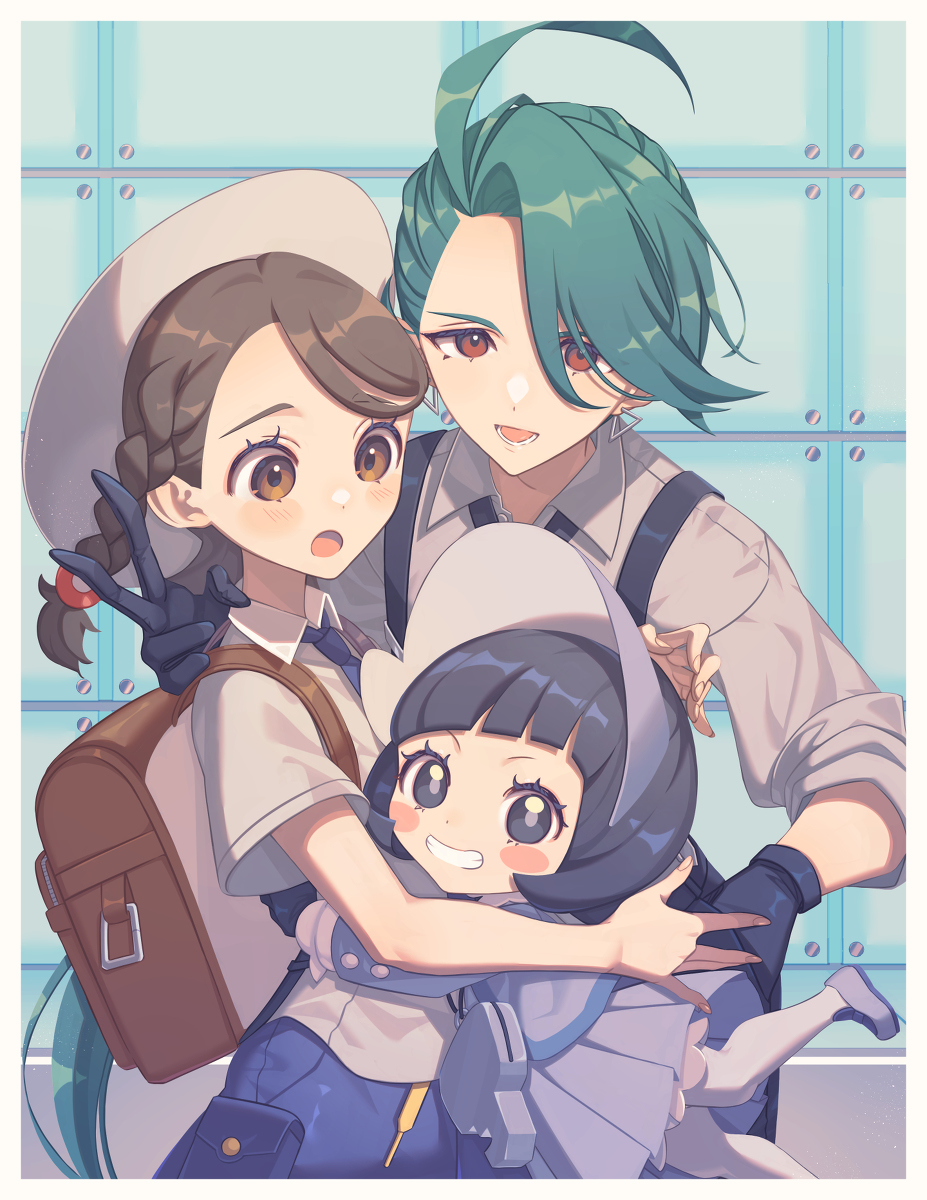 This is a pixiv picture whose title is 3人で.