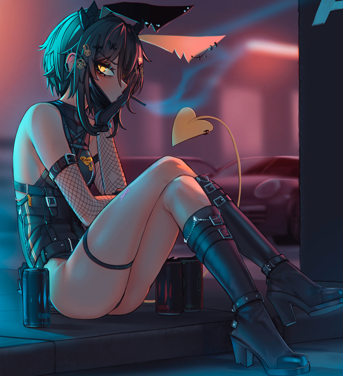 This is a pixiv picture whose title is Bunny Misery-chan break time.