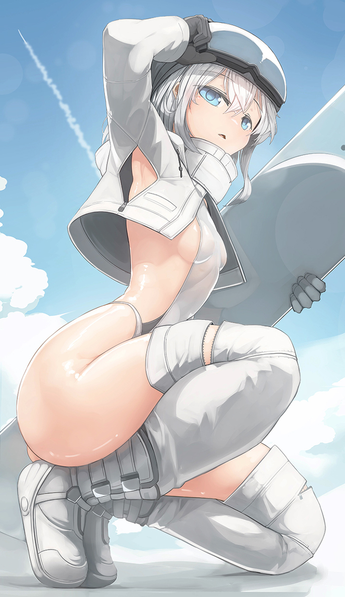 This is a pixiv picture whose title is スノーボード.