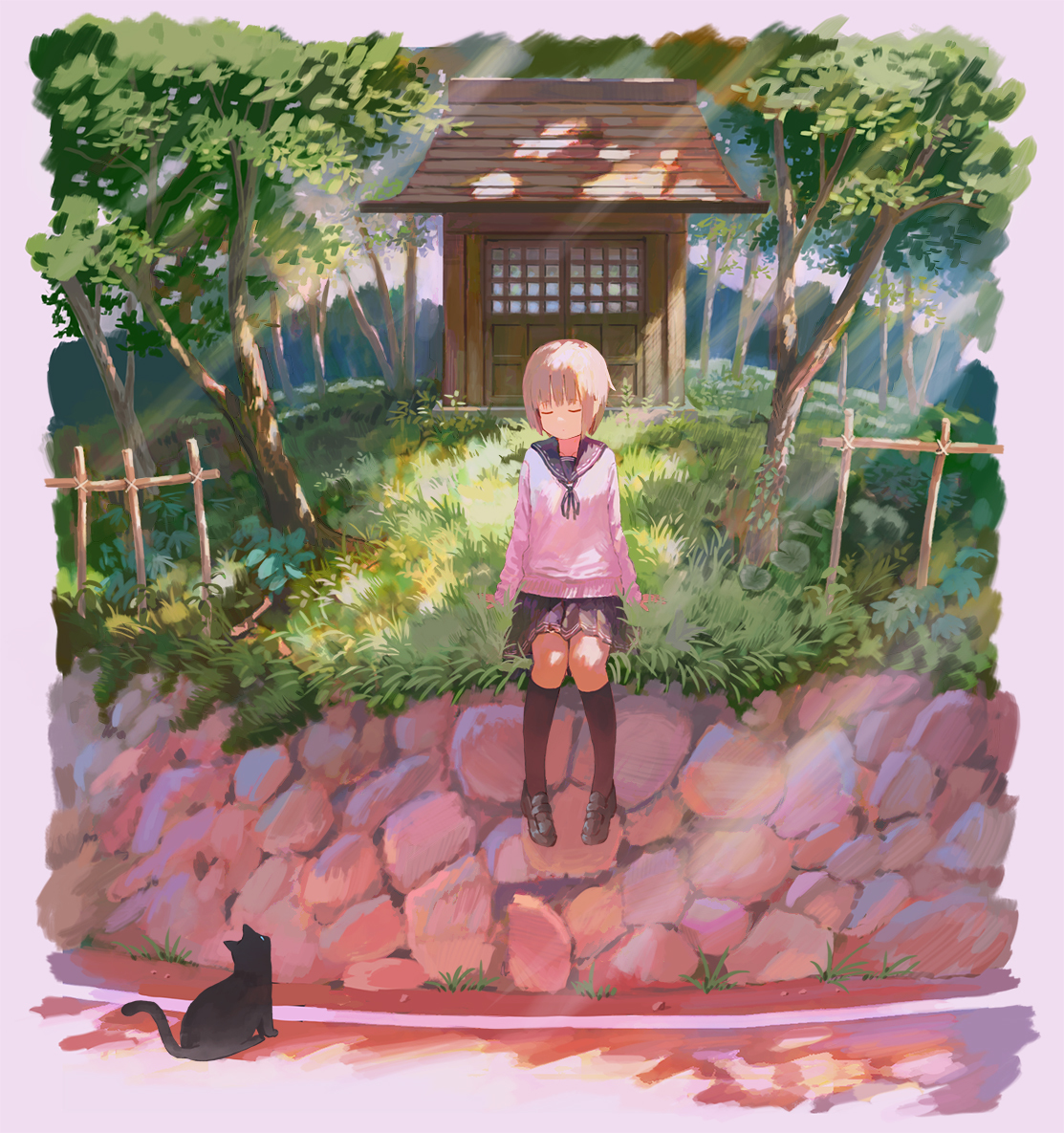 This is a pixiv picture whose title is 一休み.