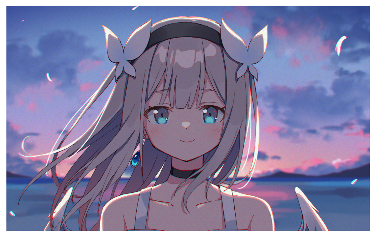 This is a pixiv picture whose title is 浜辺.