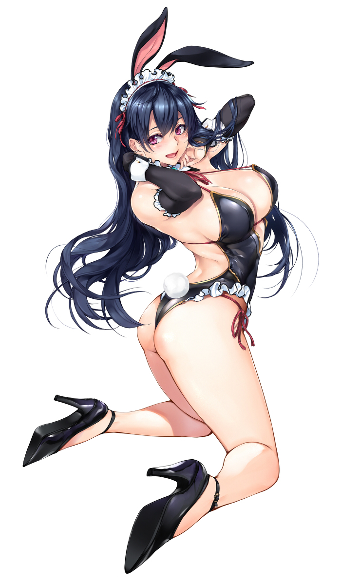 This is a pixiv picture whose title is 生足バニーさん.