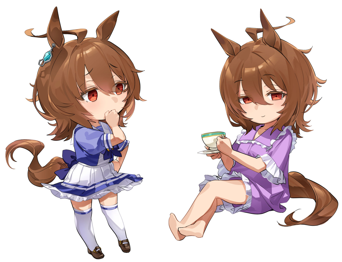 This is a pixiv picture whose title is ミニミニタキオン×２.