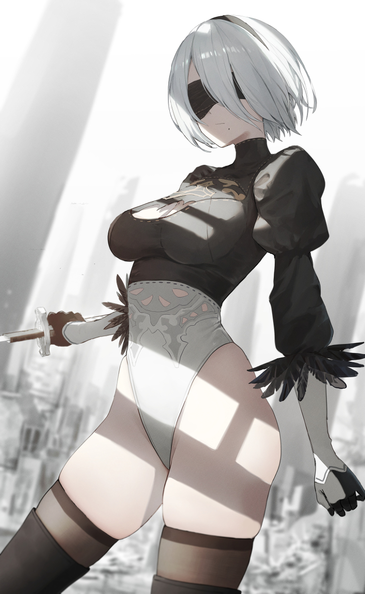 This is a pixiv picture whose title is 2b.