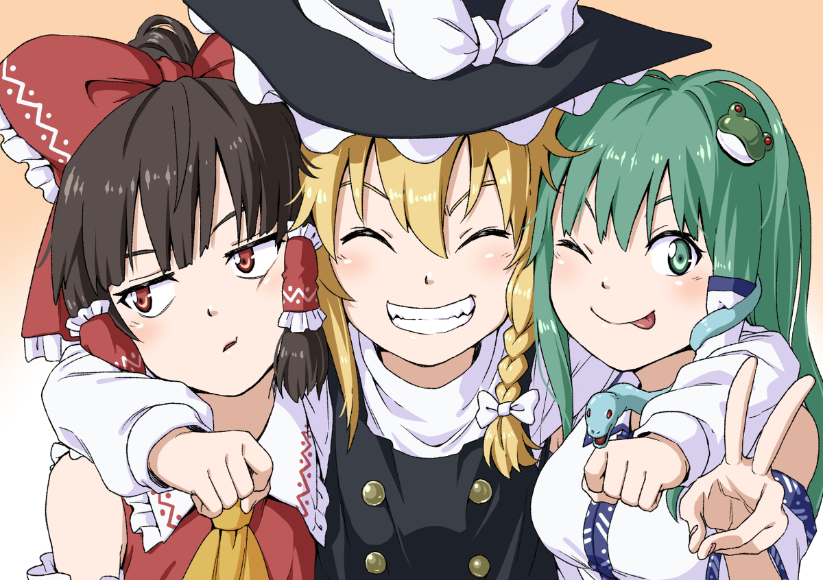This is a pixiv picture whose title is 巫女は頂いたぜ！.