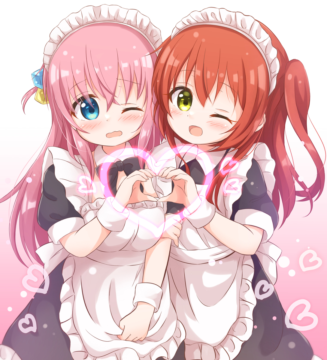 This is a pixiv picture whose title is ほら、ひとりちゃんも一緒に！💕.
