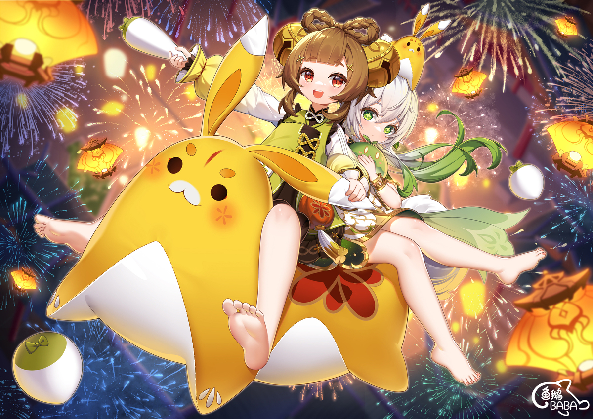 This is a pixiv picture whose title is 一起看海灯吧.