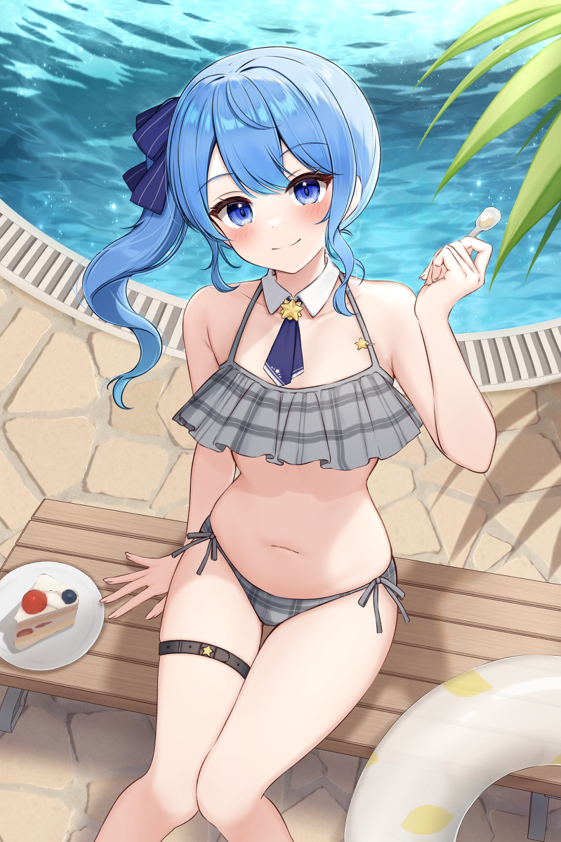 This is a pixiv picture whose title is すいちゃんとプール⛱.