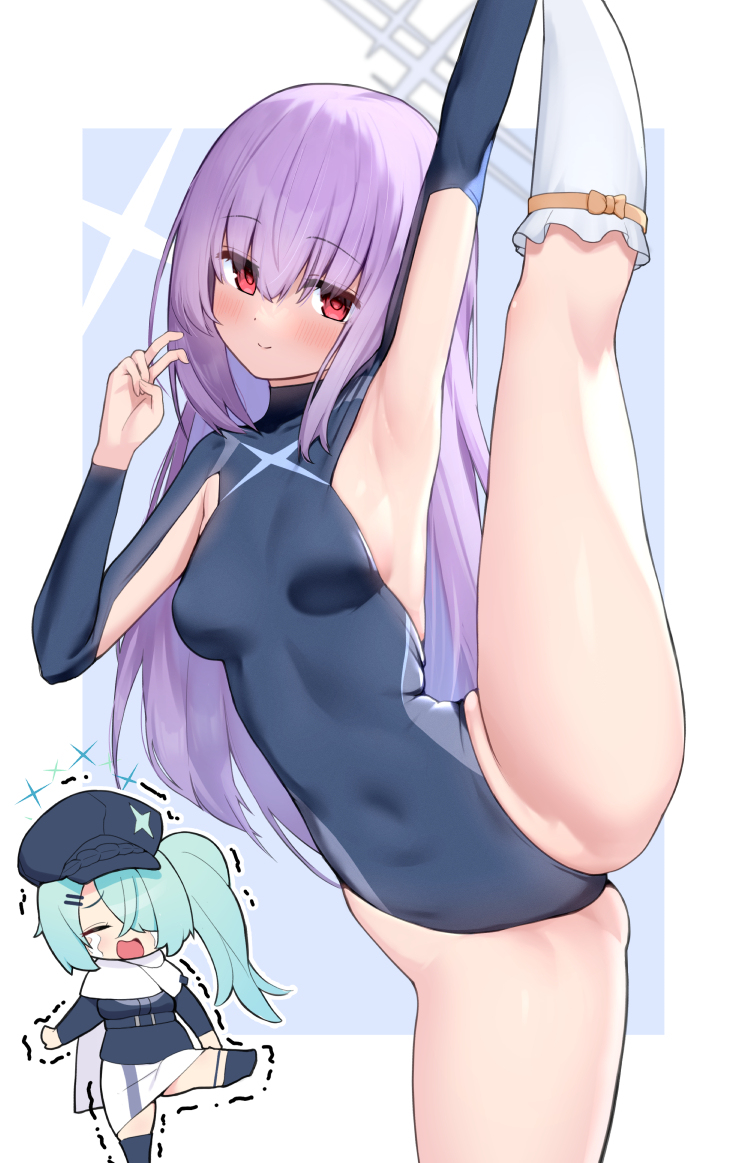 This is a pixiv picture whose title is アツコI字バランス.