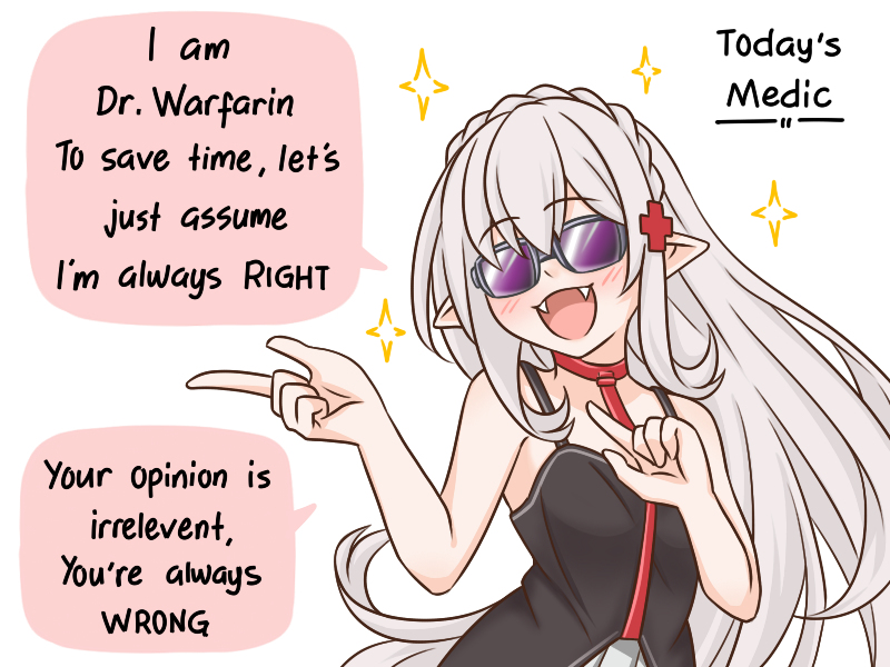 This is a pixiv picture whose title is Doctor Warfarin.