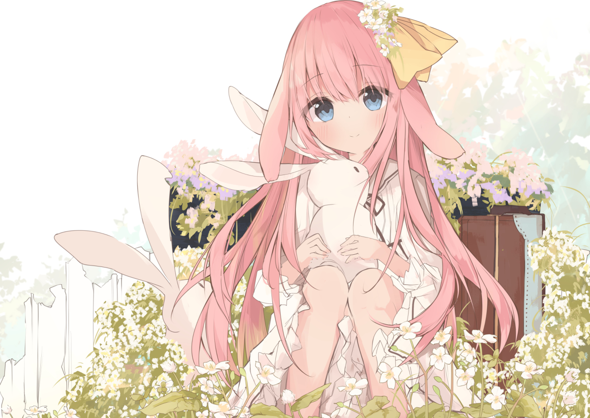 This is a pixiv picture whose title is うさみみ.
