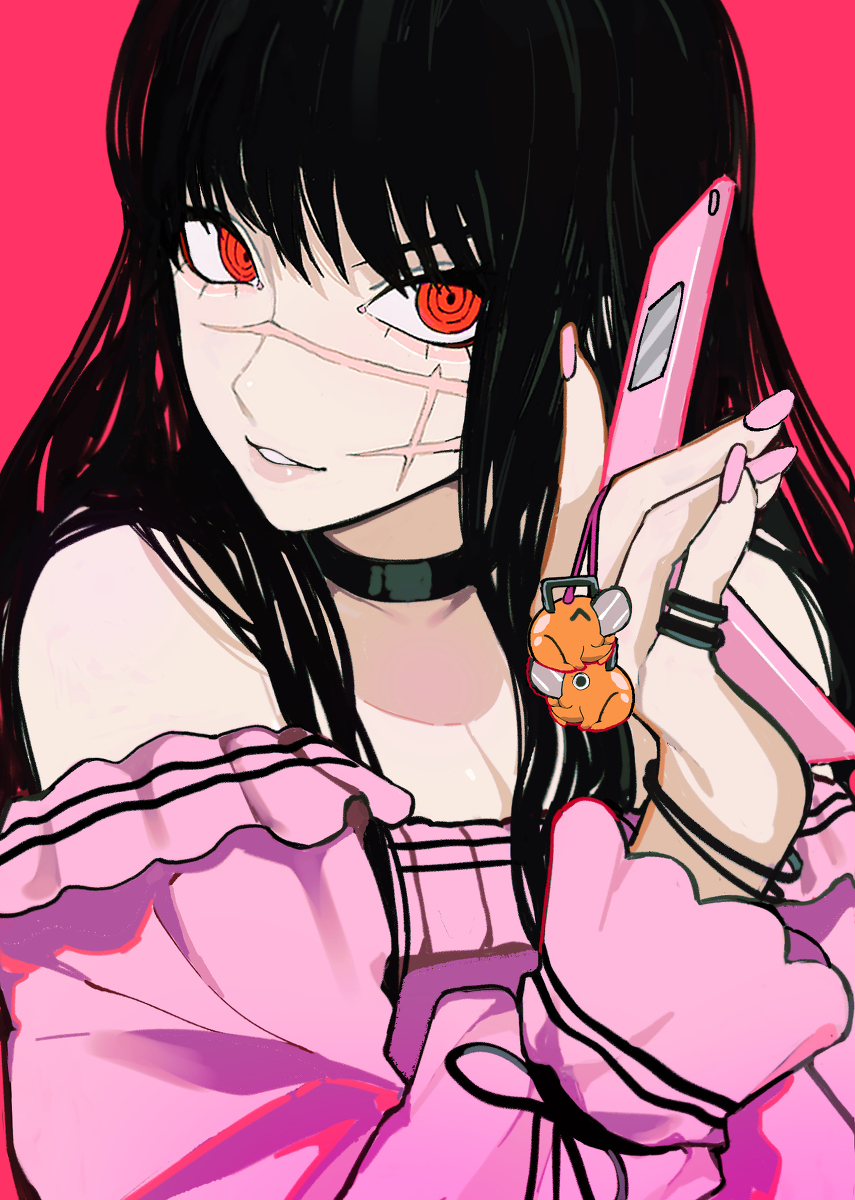 This is a pixiv picture whose title is black pink.