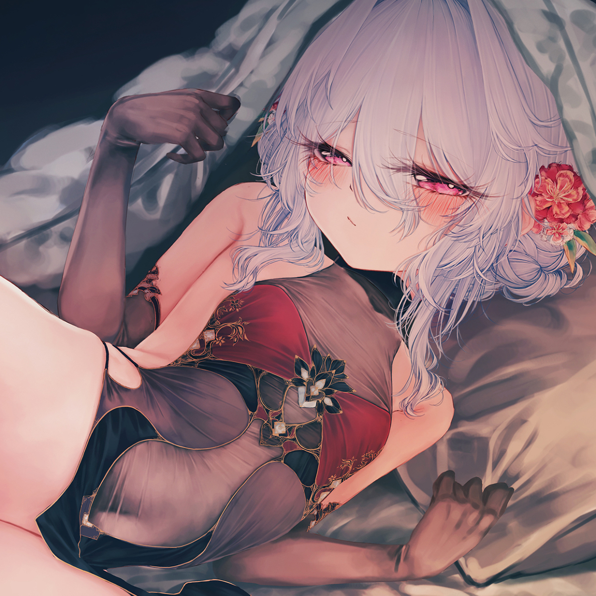 This is a pixiv picture whose title is [進捗]ロリ先輩が甘えたい.