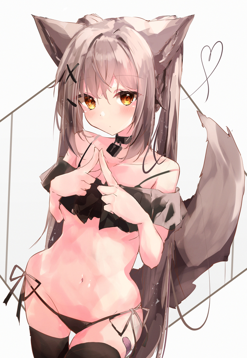 This is a pixiv picture whose title is けもみみ!🧡.